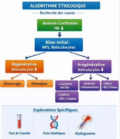 Algorithme classification des anémies et étiologies Algorithme classification des anémies et étiologies