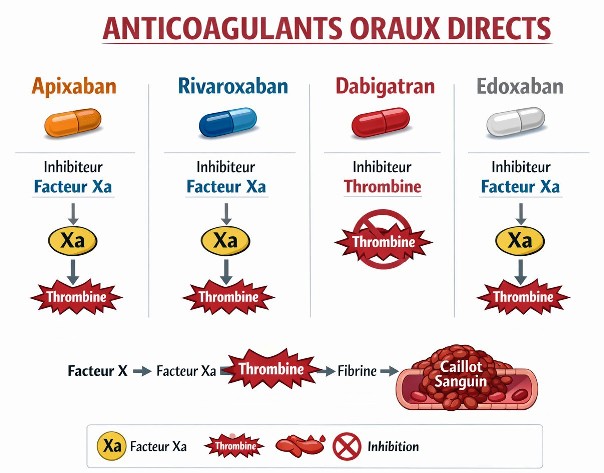AOD nouveaux anticoagulants oraux directs