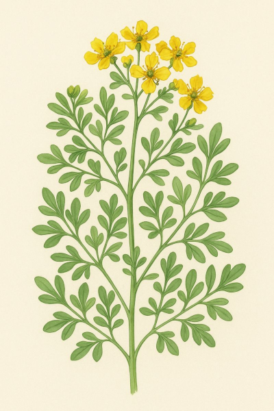 Rue fétide ou rue des jardins.