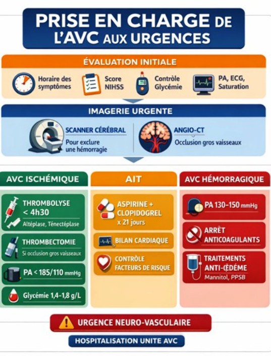AVC, recommandations de la prise en charge
