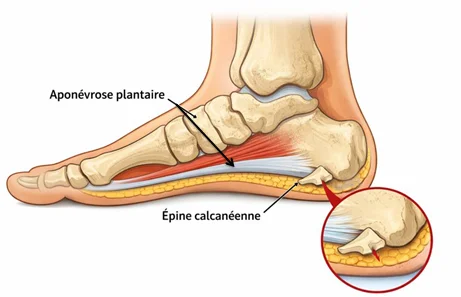 épine du calcanéum, anatomie descriptive