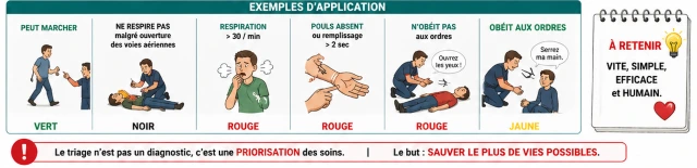 SNV en pratique Code couleur triage médical, catastrophes