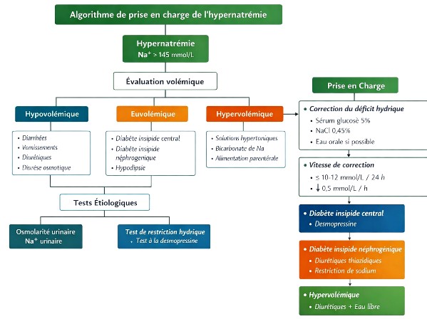 Conduite à tenir Hypernatrémie, physiopathologie et conduite à tenir