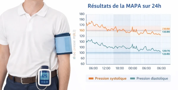 MAPA ou holter tensionnel, surveillance ambulatoire de la tension artérielle