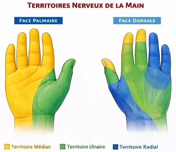 nerfs de la main et plaies