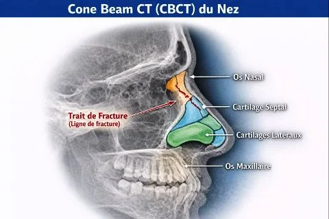 Fracture du nez, radiographie