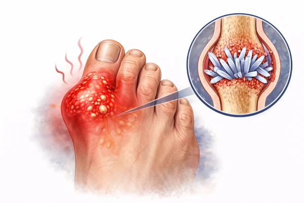 Crise de goutte, hyperuricémie