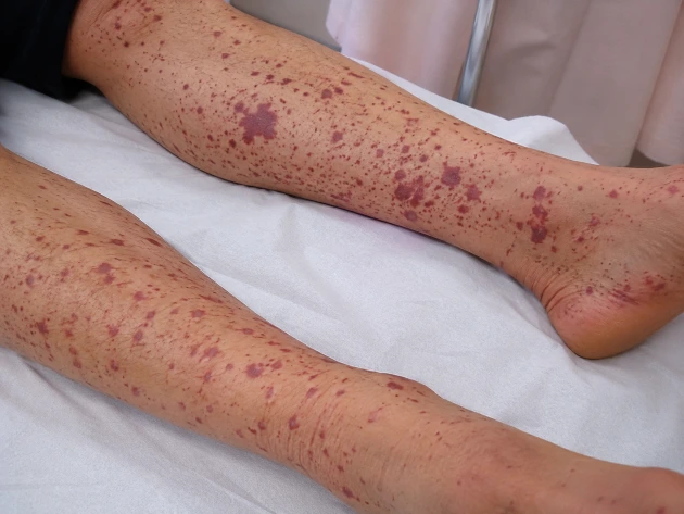 Signes cutanés de purpura Purpura thrombopénique immunologique, signes cutanés