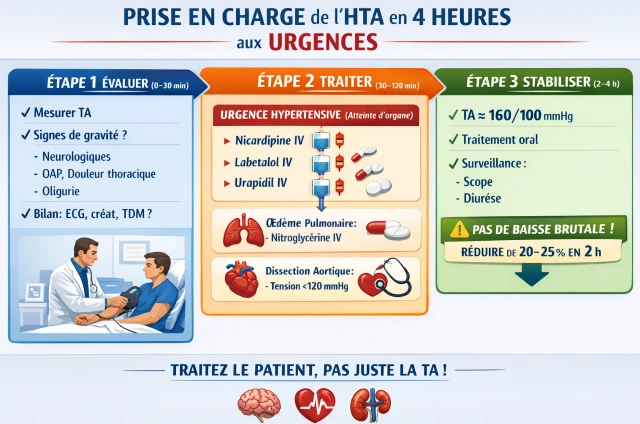 HTA traitement Urgence hypertensive comment traitemer