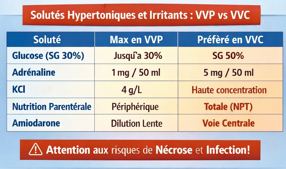 Dilution médicaments et voie veineuse centrale