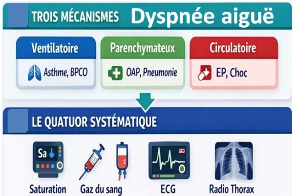 Dyspnée aiguë, diagnostic et evaluation