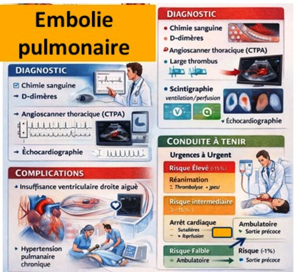 Conduite à tenir devant une embolie pulmonaire