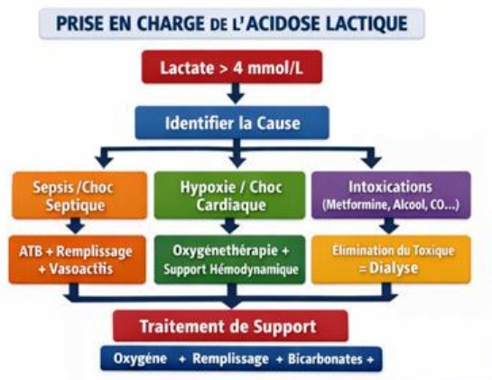 Acidose lactique conduite à tenir