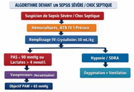 Acidose lactique choc septique CAT