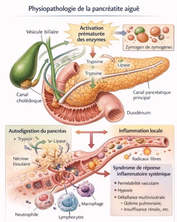Physiopathologie du pancréatite aigue