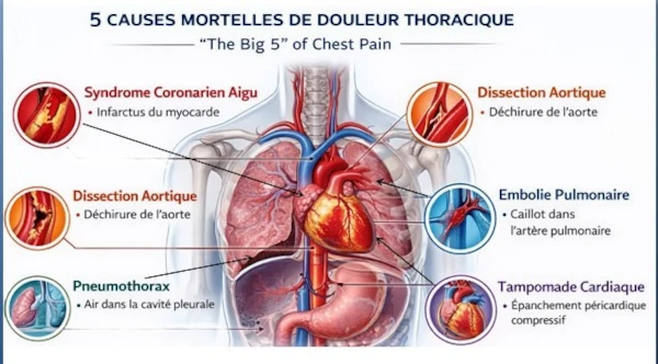 Diagnostic de douleur thoracique