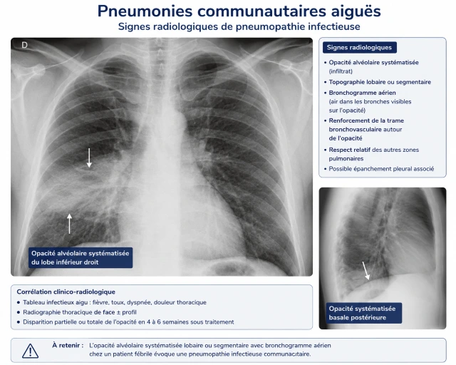 Signes radiologiques de pneumonie communautaire Signes radiologiques de pneumonie communautaire
