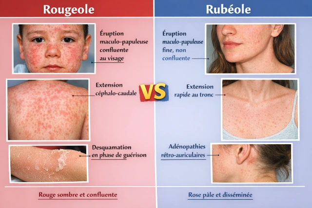 Rougeole et rubéole, diagnostic