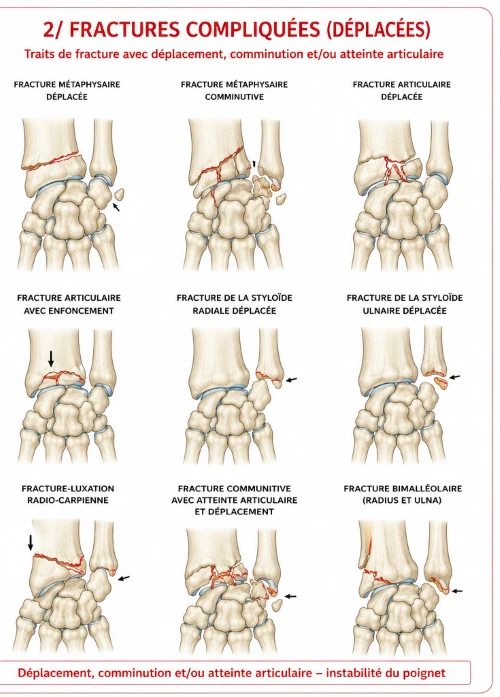Fractures déplacées de l'extrémité inférieure de l'avant bras