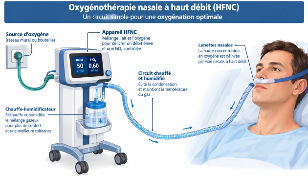 Description et utilité de l'oxygénothérapie à haut débit Description et utilité de l'oxygénothérapie à haut débit