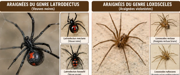 Envenimation par les araignées, différentes espèces dangereuses
