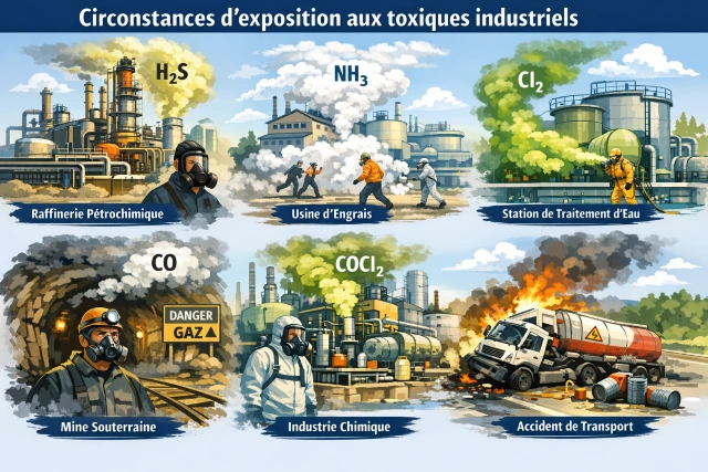 Gaz et toxiques industriels