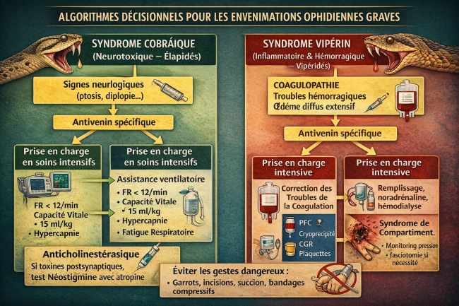 Envenimations ophidiennes Envenimations ophidiennes, conduite à tenir