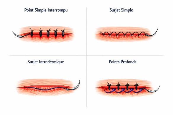Techniques suture cutanée