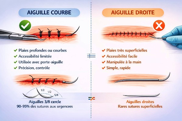Suture cutanée, points et technique