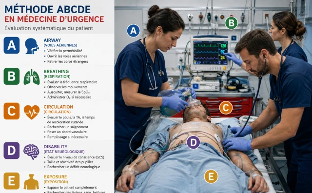 ABCDE, méthode de prise en charge initiale des patients aux urgences, data-ai-generator ABCDE, méthode de prise en charge initiale des patients aux urgences